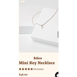 The Giving Key Believe Silver Necklace